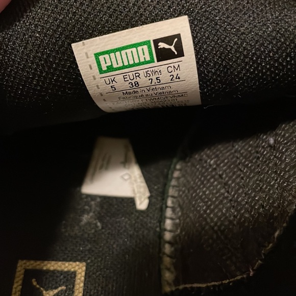 Puma Basket Black and Cream Running Shoes - Picture 3 of 3